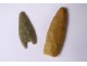 2 Breton flint prehistoric arrowheads Brittany Morbihan