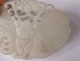 Plate nephrite jade pendant carved fish China Qing late nineteenth
