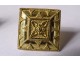 Pair of 18k solid gold earrings 750 flowers 8.46gr XXth century