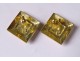 Pair of 18k solid gold earrings 750 flowers 8.46gr XXth century