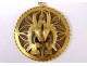 18 karat solid gold jewelry pendant with filigree antelope impala 34,34gr twentieth