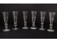 Series 6 champagne flutes cut crystal Saint-Louis model Caton XIXth