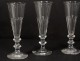 Series 6 champagne flutes cut crystal Saint-Louis model Caton XIXth