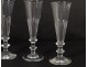 Series 6 champagne flutes cut crystal Saint-Louis model Caton XIXth