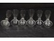 Series 6 champagne flutes cut crystal Saint-Louis model Caton XIXth