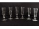 Series 6 champagne flutes cut crystal Saint-Louis model Caton XIXth