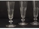 Series 6 champagne flutes cut crystal Saint-Louis model Caton XIXth