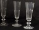 Series 6 champagne flutes cut crystal Saint-Louis model Caton XIXth