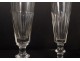 Series 6 champagne flutes cut crystal Saint-Louis model Caton XIXth