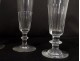 Series 6 champagne flutes cut crystal Saint-Louis model Caton XIXth