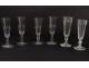 Series 6 champagne flutes cut crystal Saint-Louis model Caton XIXth