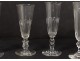 Series 6 champagne flutes cut crystal Saint-Louis model Caton XIXth