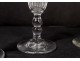 Series 6 champagne flutes cut crystal Saint-Louis model Caton XIXth