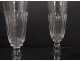 Series 6 champagne flutes cut crystal Saint-Louis model Caton XIXth