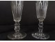 Series 6 champagne flutes cut crystal Saint-Louis model Caton XIXth