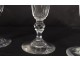 Series 6 champagne flutes cut crystal Saint-Louis model Caton XIXth