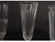 Series 6 champagne flutes cut crystal Saint-Louis model Caton XIXth