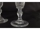 Series 6 champagne flutes cut crystal Saint-Louis model Caton XIXth