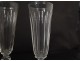 Series 6 champagne flutes cut crystal Saint-Louis model Caton XIXth