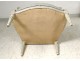 Bergère Louis XVI armchair lacquered carved wood molded flowers 18th century