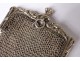 Purse purse sterling silver flowers 38gr Art Nouveau XIXth century