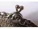 Purse purse sterling silver flowers 38gr Art Nouveau XIXth century