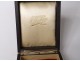 Watch holder box magnifying glass amboine monogram nacre Napoleon III nineteenth