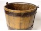 Bucket old oak wood wrought iron nineteenth century