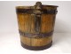 Bucket old oak wood wrought iron nineteenth century