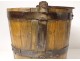 Bucket old oak wood wrought iron nineteenth century