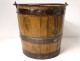 Bucket old oak wood wrought iron nineteenth century