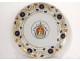 Dish porcelain plate Compagnie des Indes coat of arms with wolves coat of arms 18th century