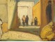 HSP orientalist painting view village Mosque Casbah Maghreb Morocco XIXth