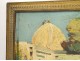 HSP orientalist painting view village Mosque Casbah Maghreb Morocco XIXth