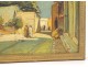 HSP orientalist painting view village Mosque Casbah Maghreb Morocco XIXth