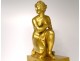 Large bronze pendulum Venus squatting Coysevox Devaulx XIXth Restoration