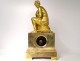 Large bronze pendulum Venus squatting Coysevox Devaulx XIXth Restoration