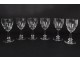 Series 6 water glasses cut crystal twentieth century