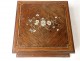 Jewelry box marquetry rosewood mother-of-pearl brass Napoleon III XIXth