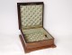 Jewelry box marquetry rosewood mother-of-pearl brass Napoleon III XIXth