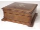 Jewelry box marquetry rosewood mother-of-pearl brass Napoleon III XIXth