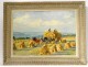 HST painting Raymond Lecourt harvest haymaking campaign cart twentieth
