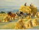HST painting Raymond Lecourt harvest haymaking campaign cart twentieth