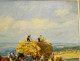 HST painting Raymond Lecourt harvest haymaking campaign cart twentieth