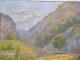 HST landscape painting Arrufat cévennes Thueyts Ardèche Pont Percé XXth