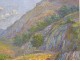 HST landscape painting Arrufat cévennes Thueyts Ardèche Pont Percé XXth