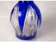 Lamp Berger crystal cut Saint-Louis color blue point metal twentieth
