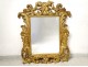 Mirror Italy carved gilded wood foliage beveled glass XIXth century