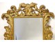 Mirror Italy carved gilded wood foliage beveled glass XIXth century