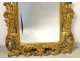 Mirror Italy carved gilded wood foliage beveled glass XIXth century